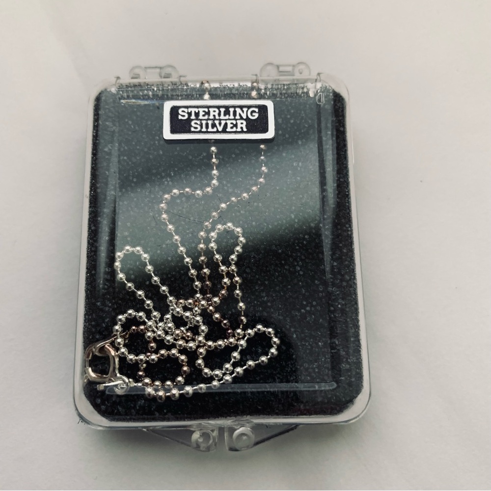 STERLING SORORITY Alpha Delta Pi Vertical Silver Necklace ADPI NIB VINTAGE - Picture 5 of 15